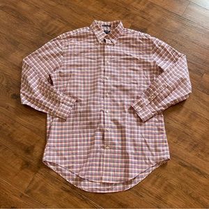 Lands’ End Plaid Long Sleeve Button Down Shirt Tall 17 1/2 - 36 Tailored Fit